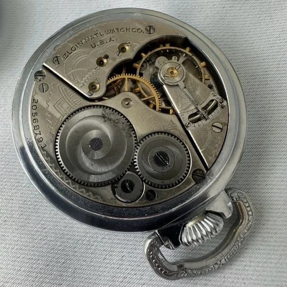 Antique Elgin National Watch Co. 1918 Pocket Watch *For Parts or Repair - Picture 12 of 13